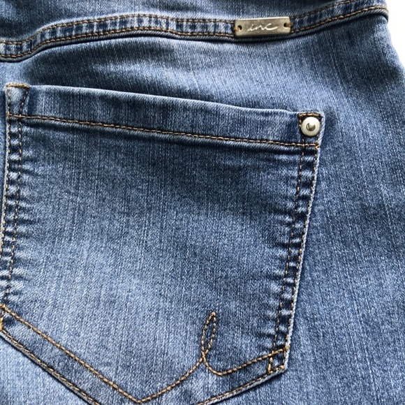 INC International Concepts Women's Cropped Fringe Trim Jeans Blue Size 0 - Picture 5 of 11